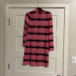 Alice + Olivia Pink and Black Patterned Dress